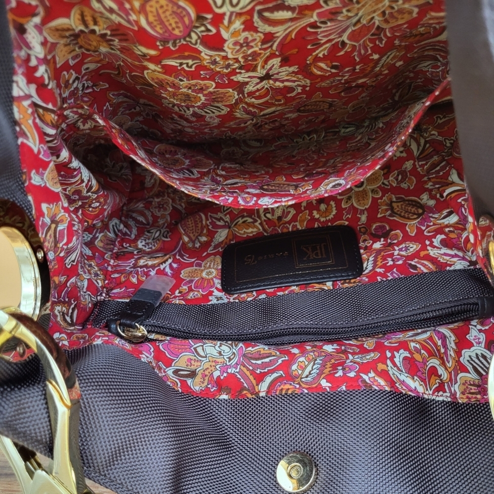 CLEARANCE! JPK Paris 75 Brown Shoulder Bag w/Gold Hardware & Finishings, NWOT - Picture 4 of 5